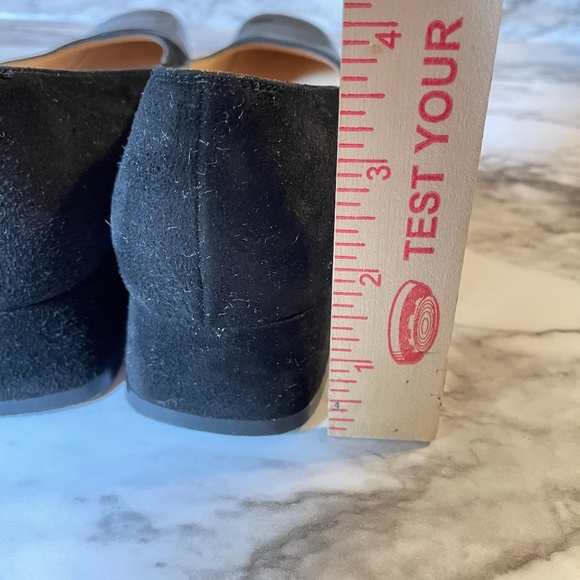 SALVATORE FERRAGAMO BOUTIQUE Black Suede & Patent Leather Pumps 8A - Picture 11 of 11